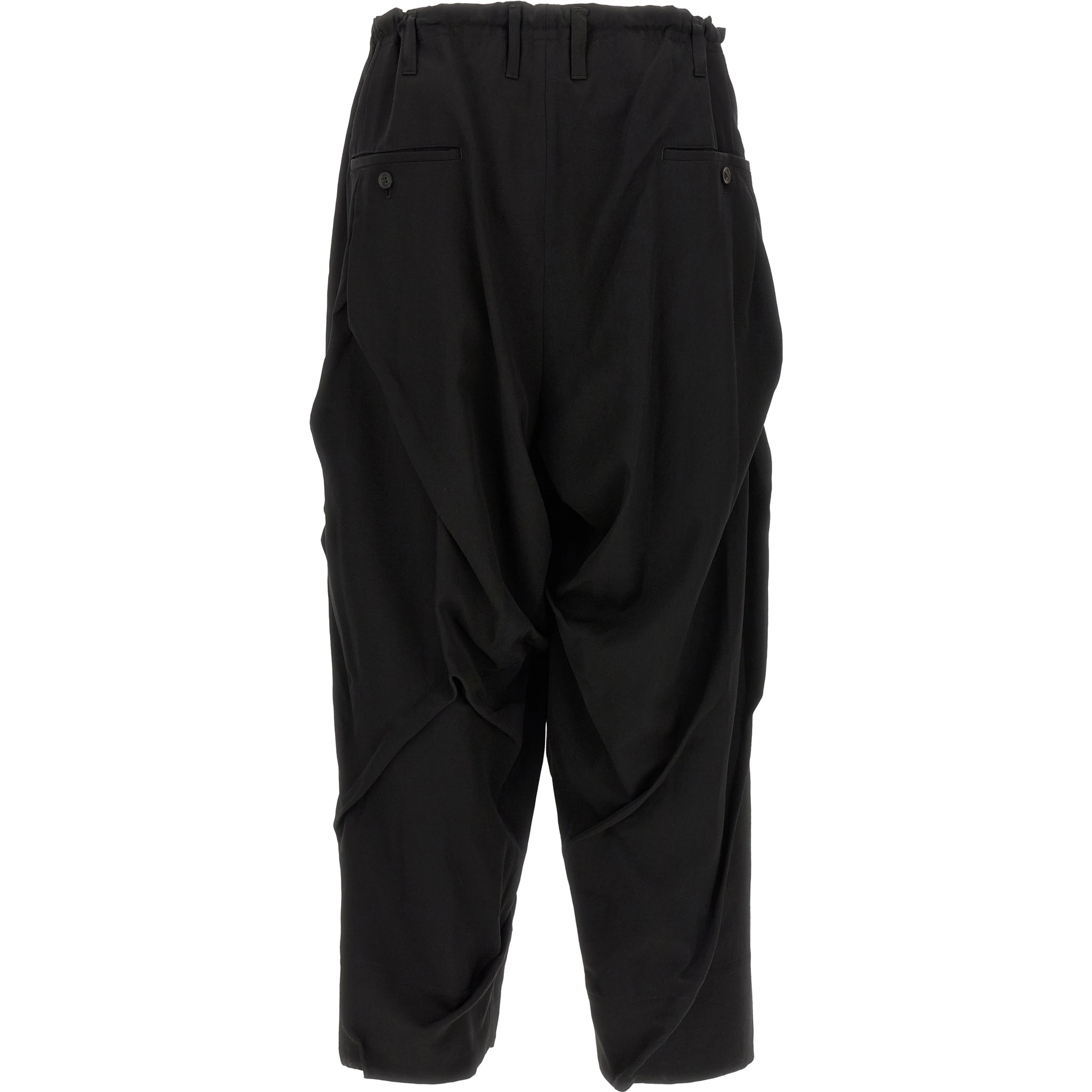 Black Wool Casual Pants