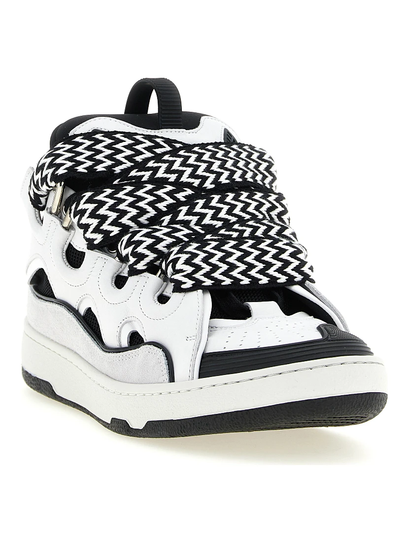 Bicolor Calfskin Chunky Sneakers