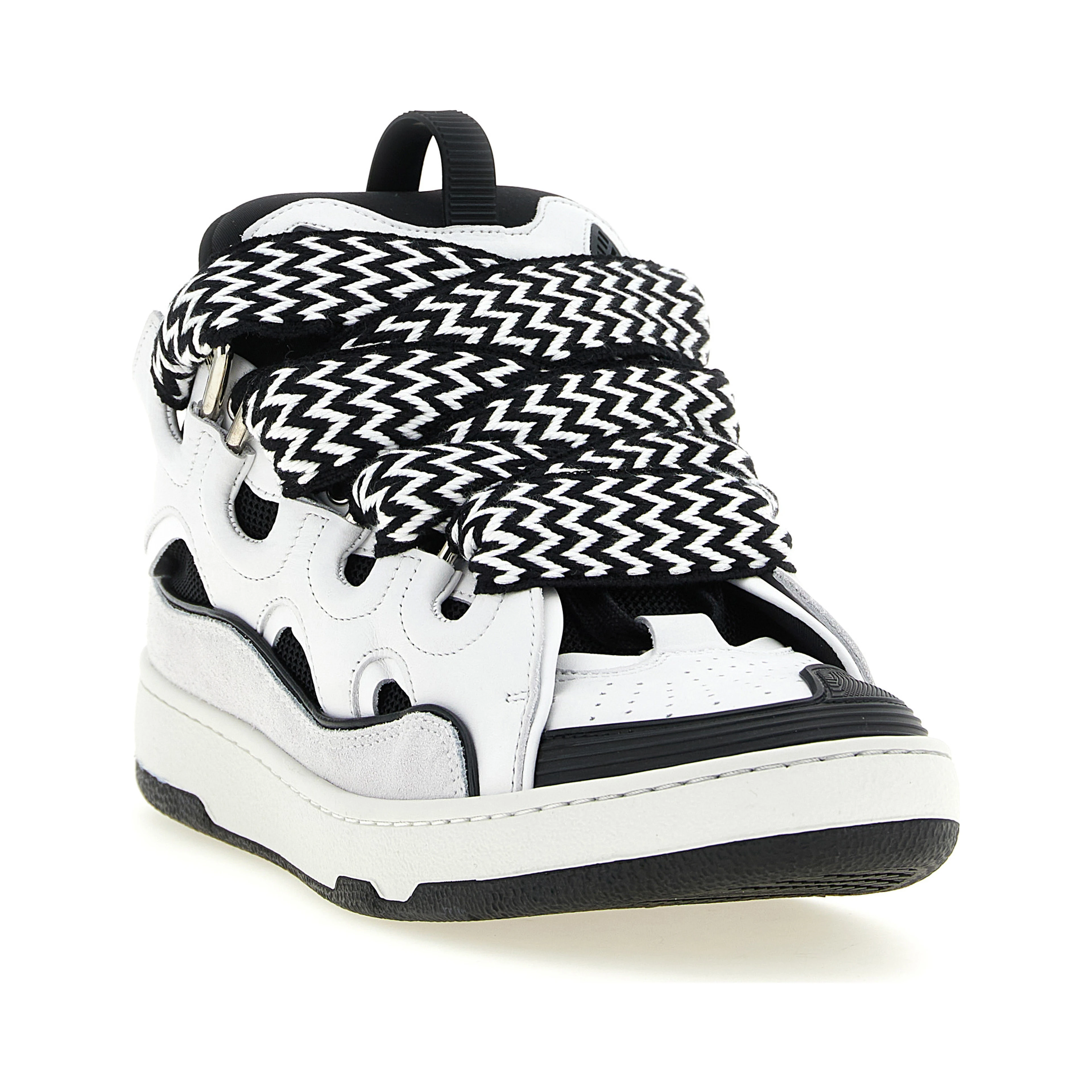 Bicolor Calfskin Chunky Sneakers