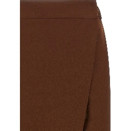 Brown Wool Cropped Pants