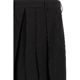 Black Wool Casual Pants