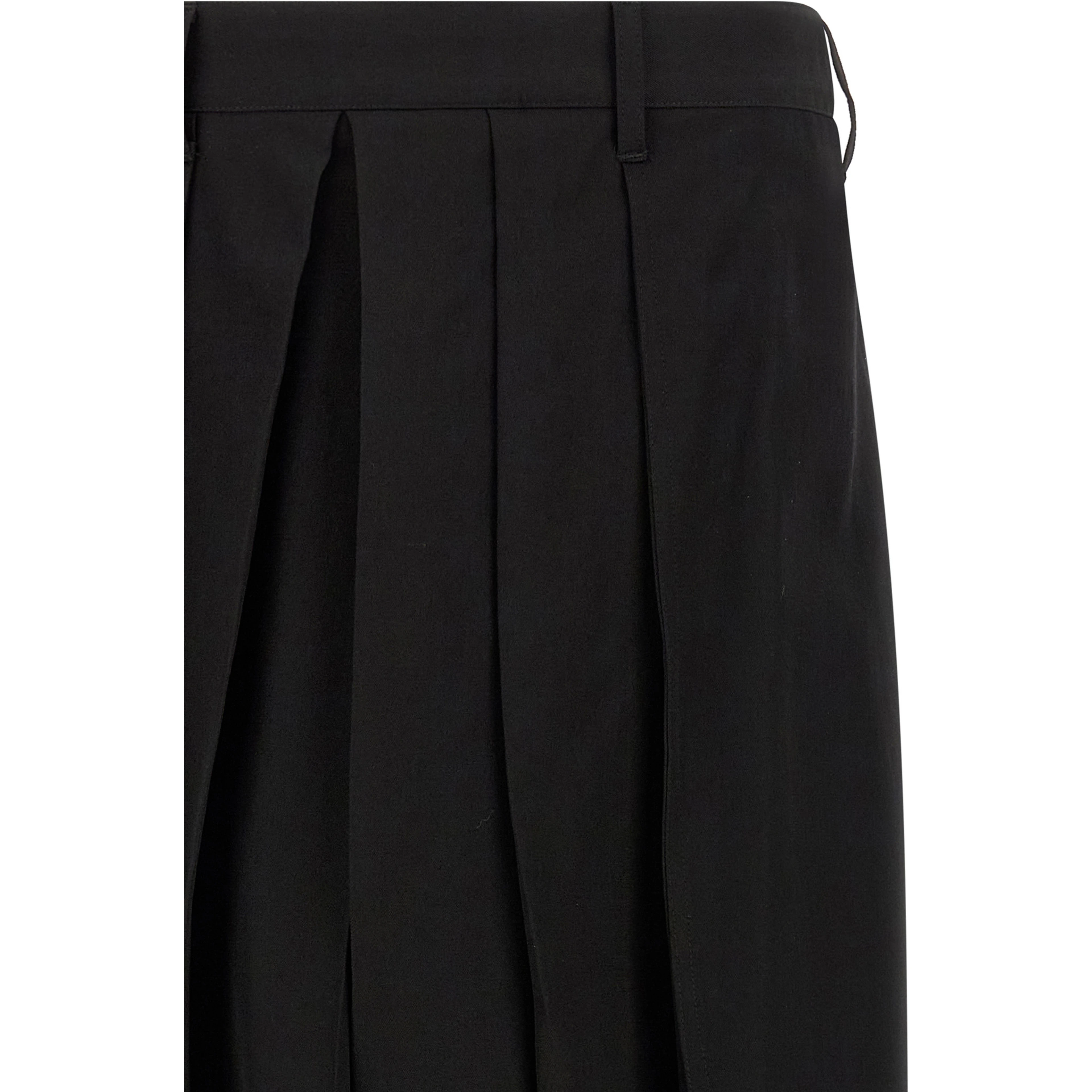 Black Wool Casual Pants