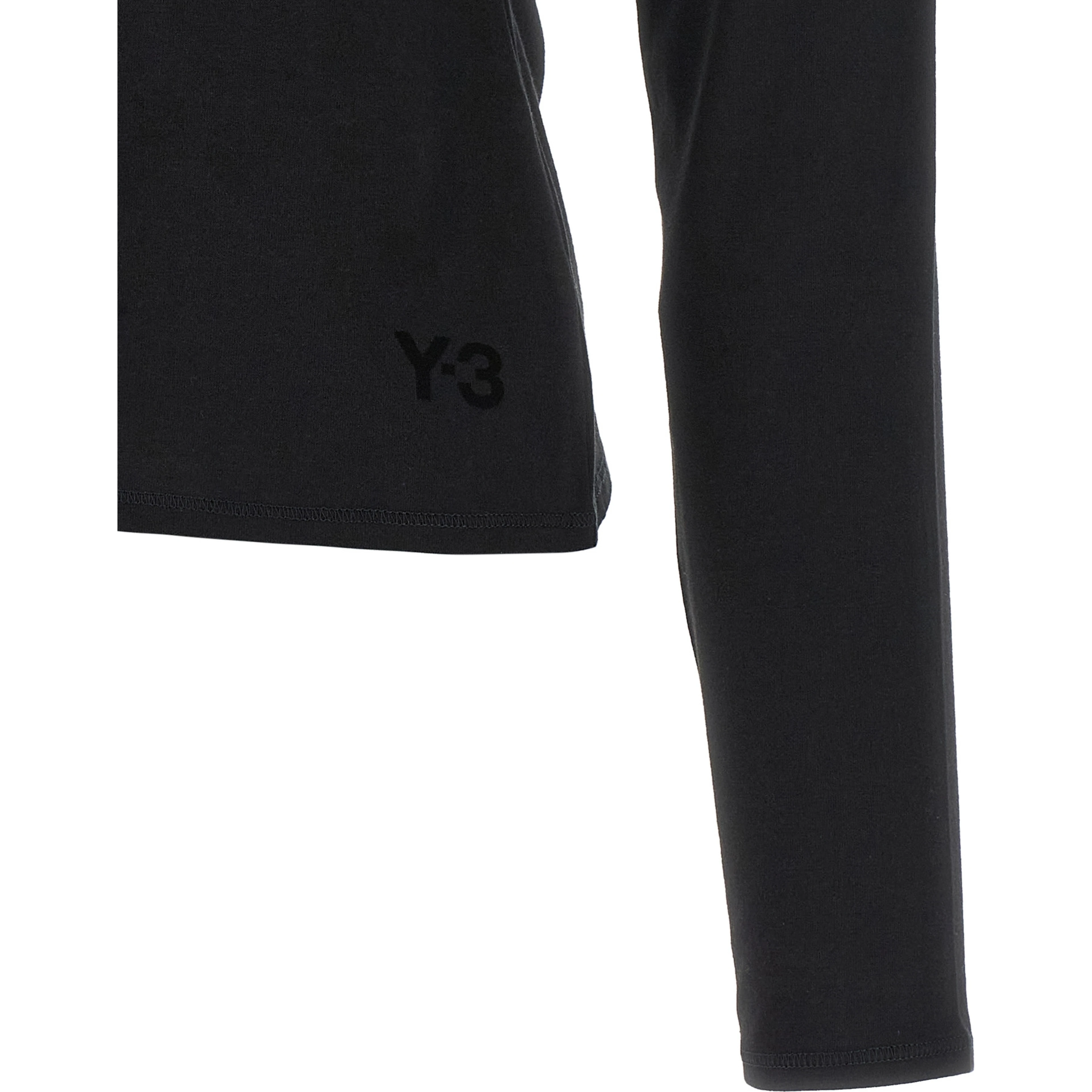 Black Cotton Long Sleeve T-Shirt
