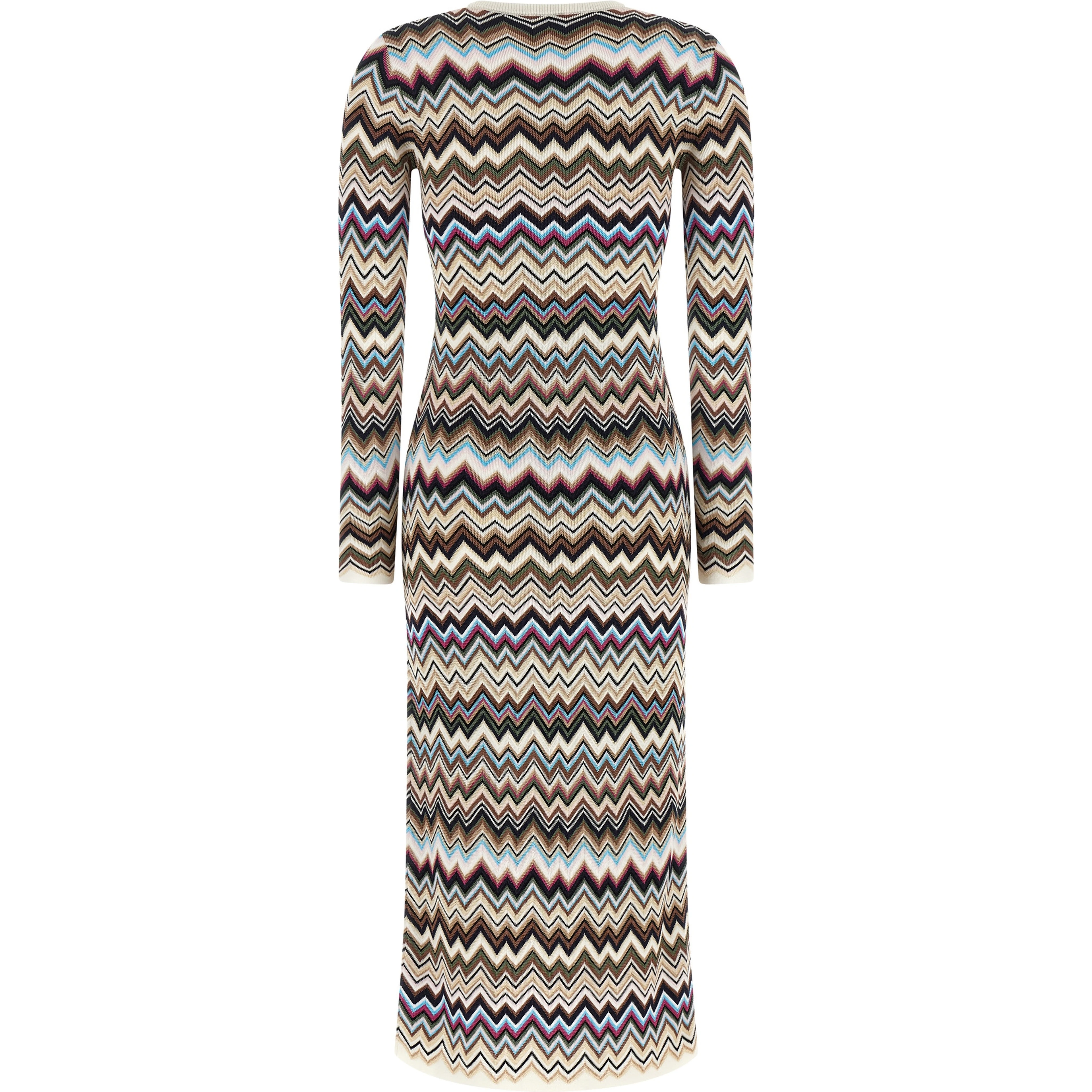 Multicolor Viscose Midi Dress