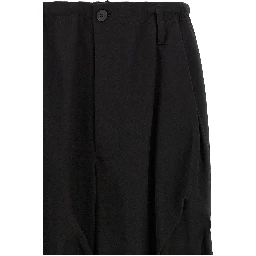 Black Wool Casual Pants
