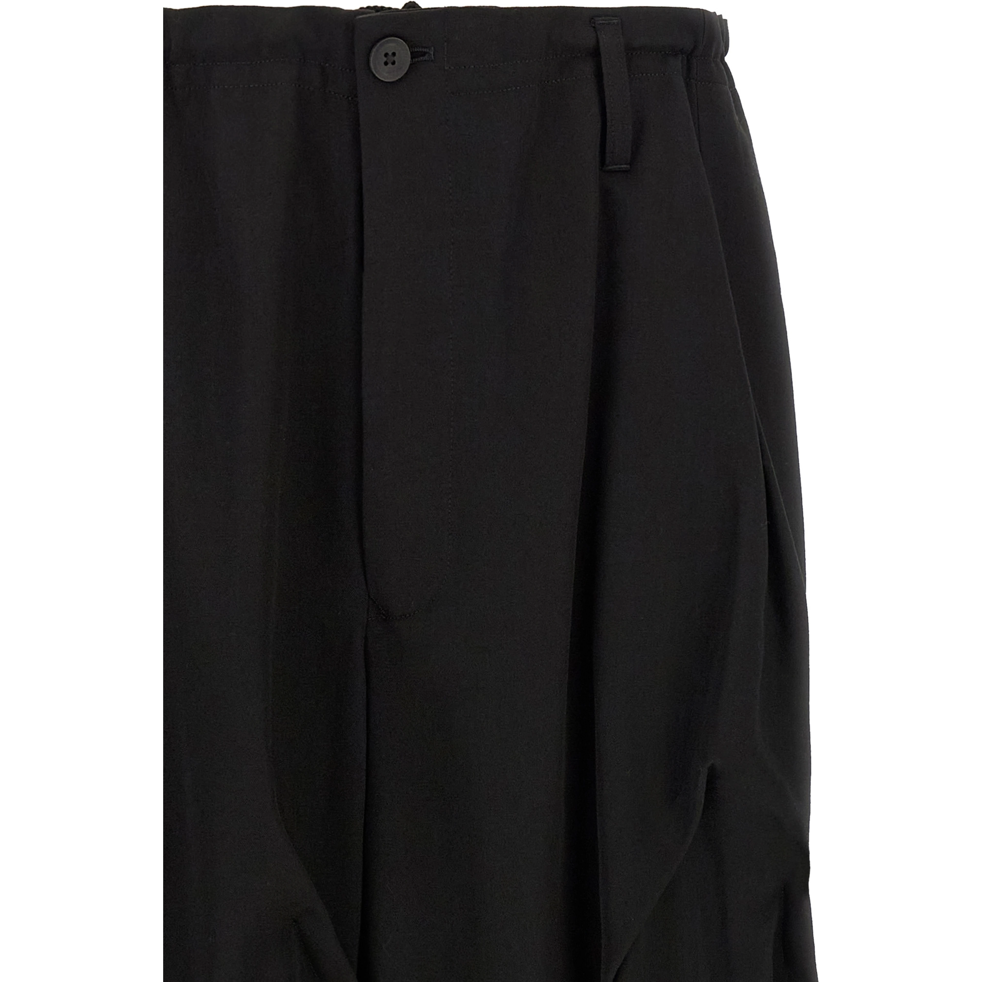 Black Wool Casual Pants
