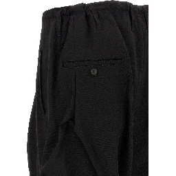 Black Wool Casual Pants