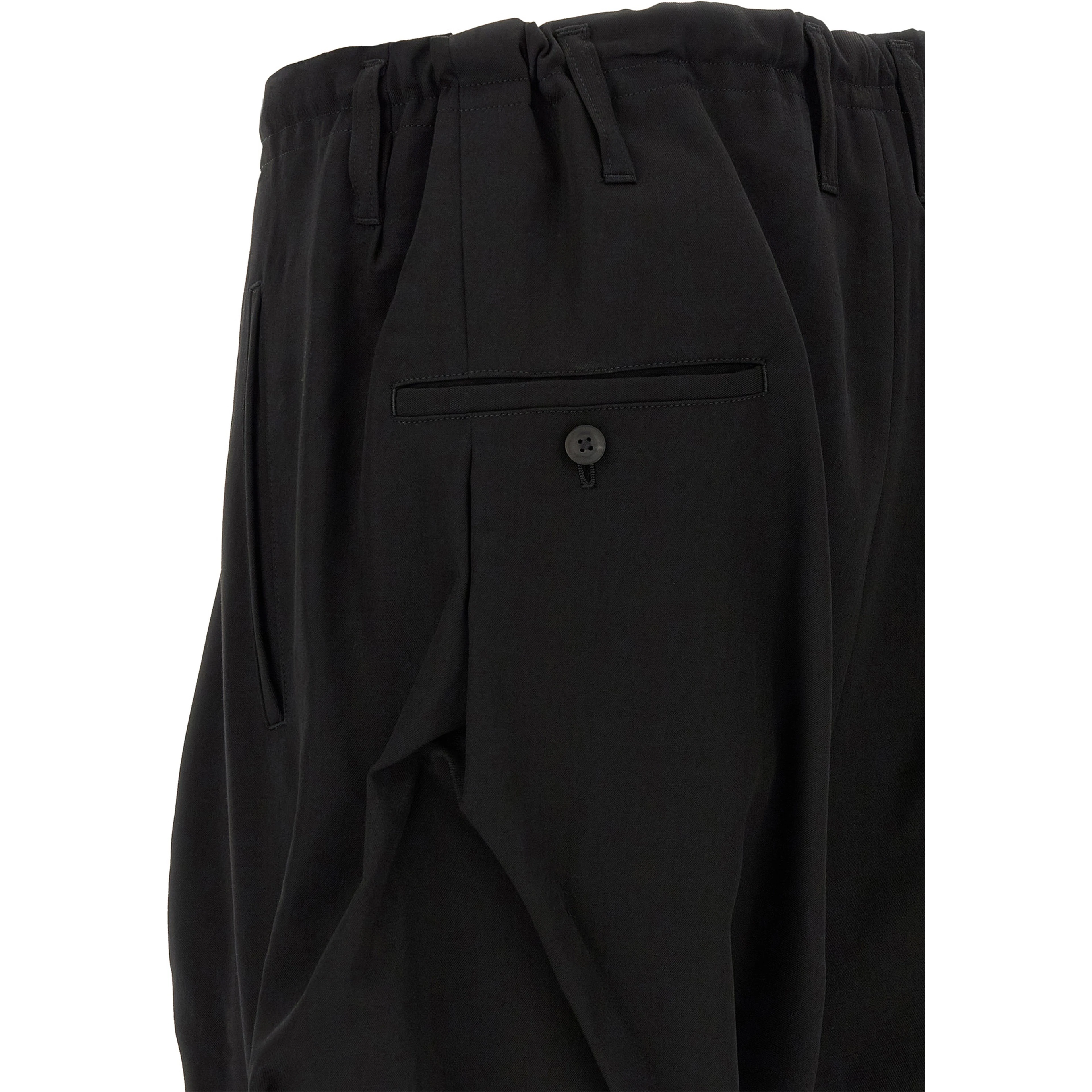Black Wool Casual Pants