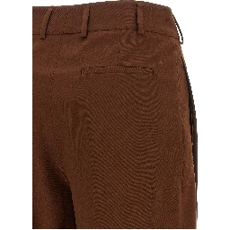 Brown Wool Cropped Pants