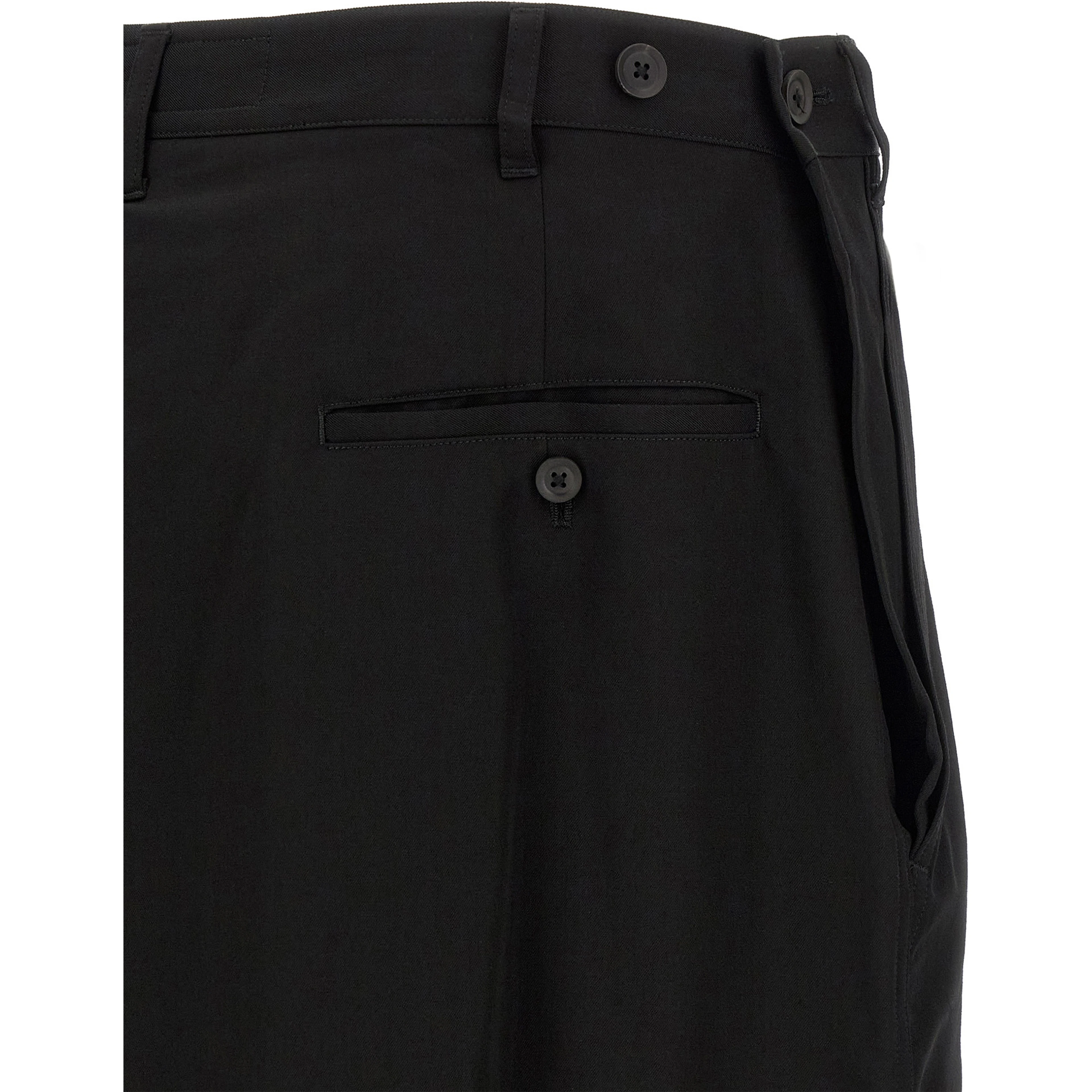 Black Wool Casual Pants