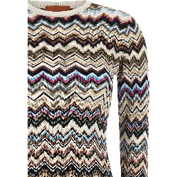 Multicolor Viscose Midi Dress
