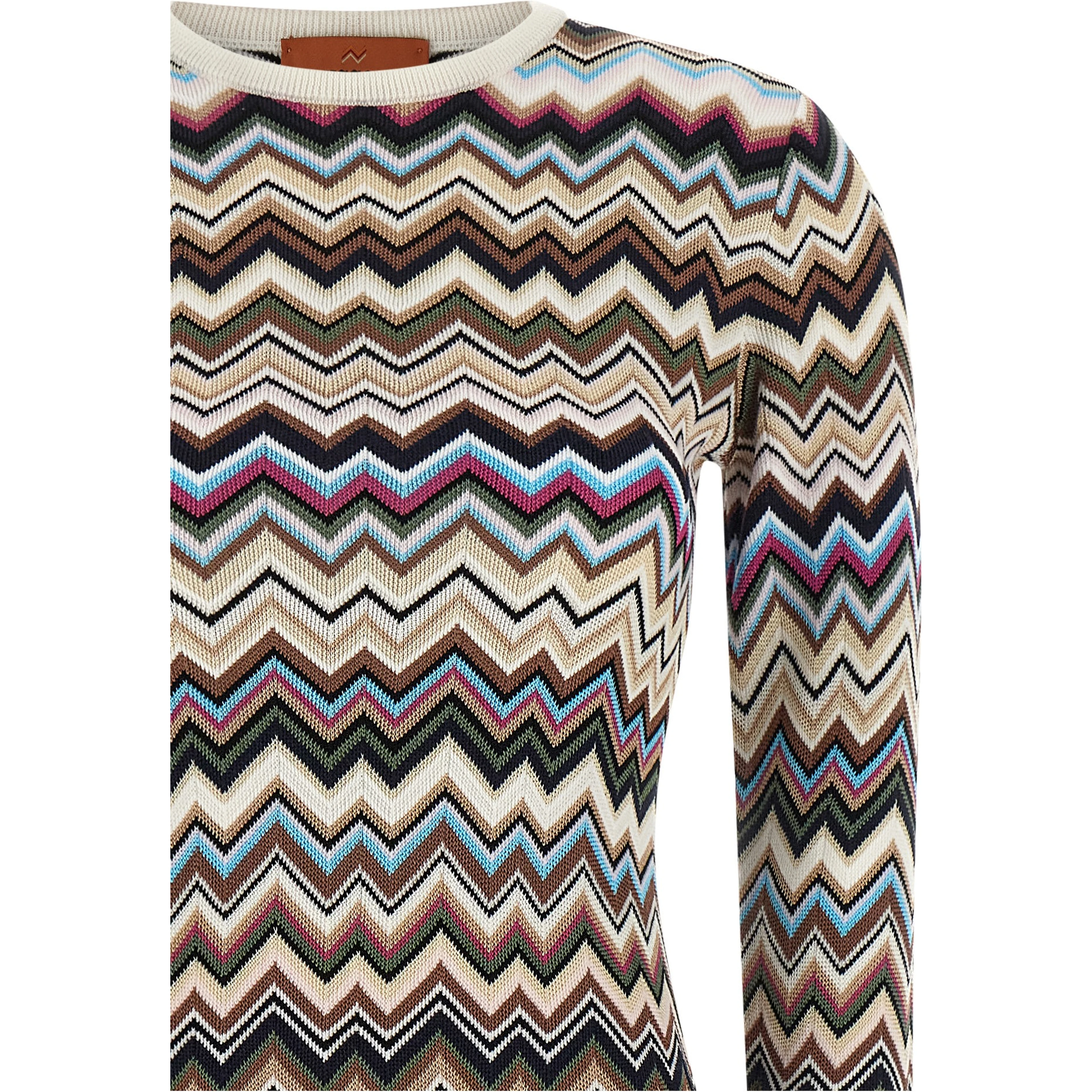 Multicolor Viscose Midi Dress