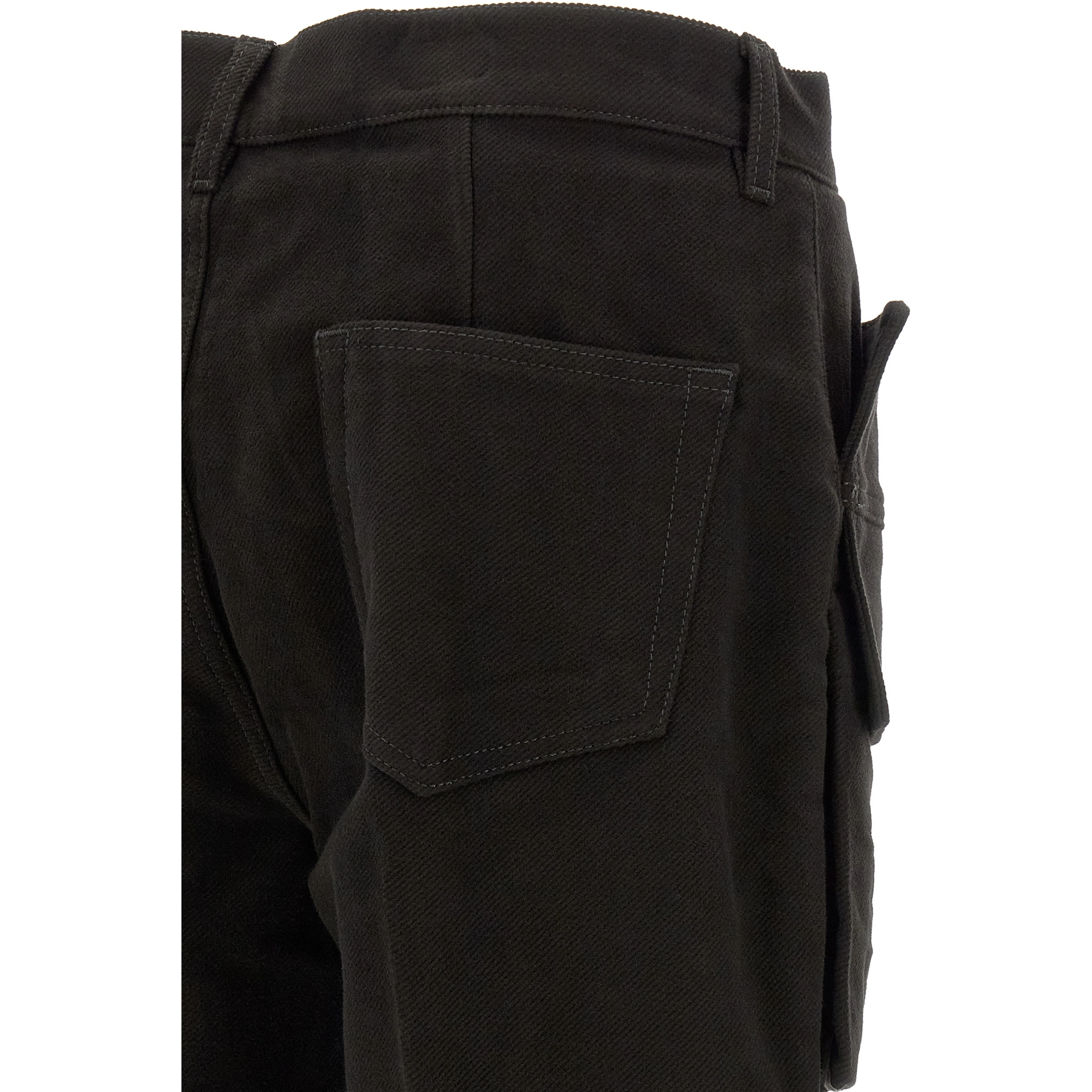 Black Cotton Cargo Pants