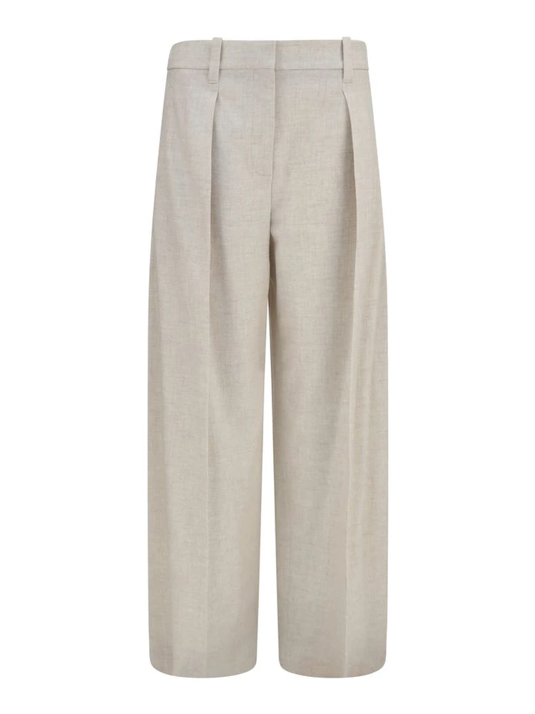Beige Wool Oves Aries Dress Pants