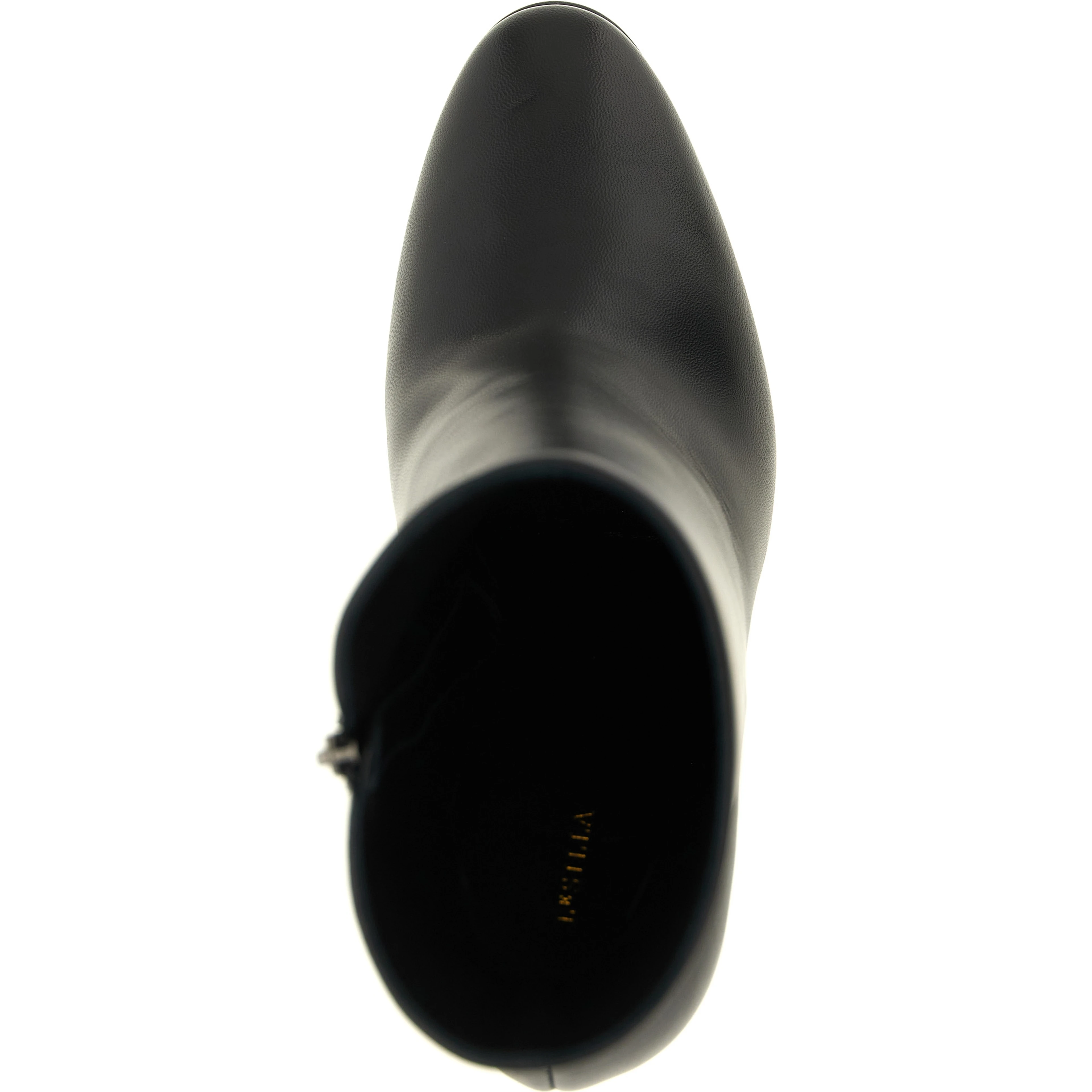 Black Lamb Leather Ankle Boots