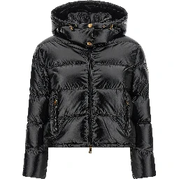 Black Polyamide Full-Length Jacket