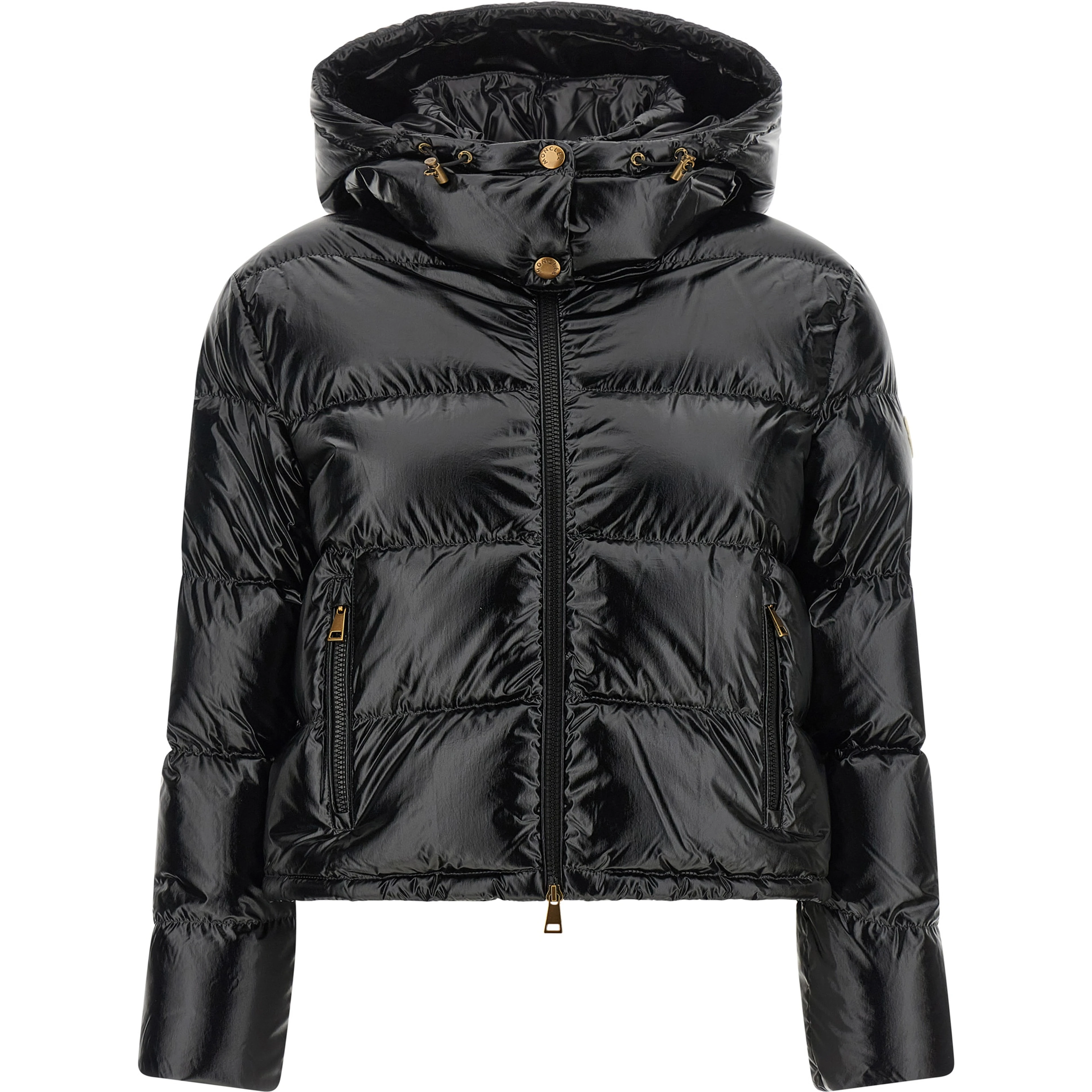 Black Polyamide Full-Length Jacket