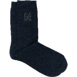 Blue Cotton Socks