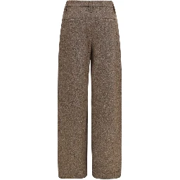 Brown Wool Oves Aries Casual Pants