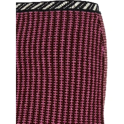 Multicolor Virgin Wool Long Skirt