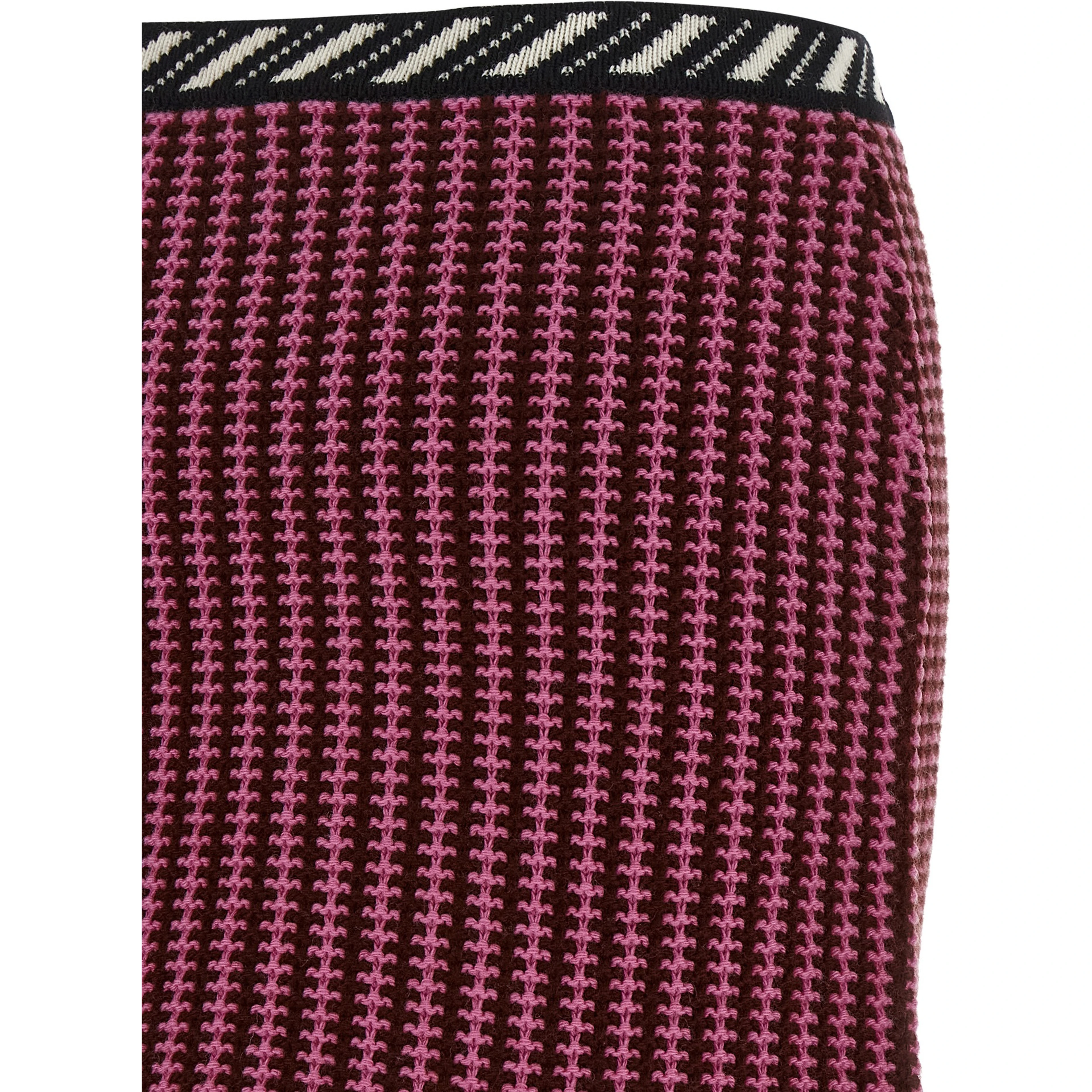 Multicolor Virgin Wool Long Skirt