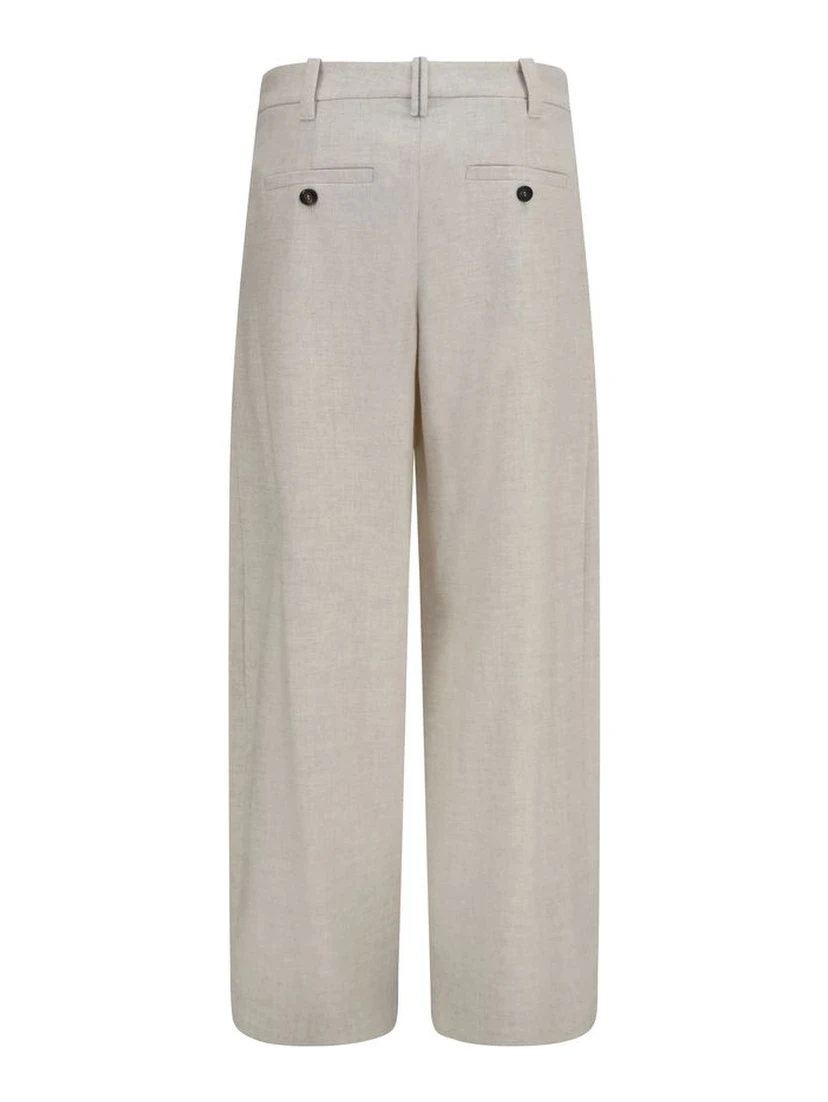 Beige Wool Oves Aries Dress Pants