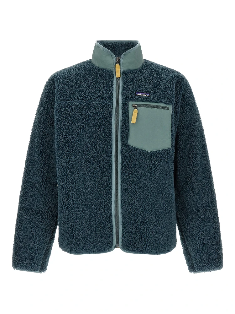 Blue Polyester Shell Jacket