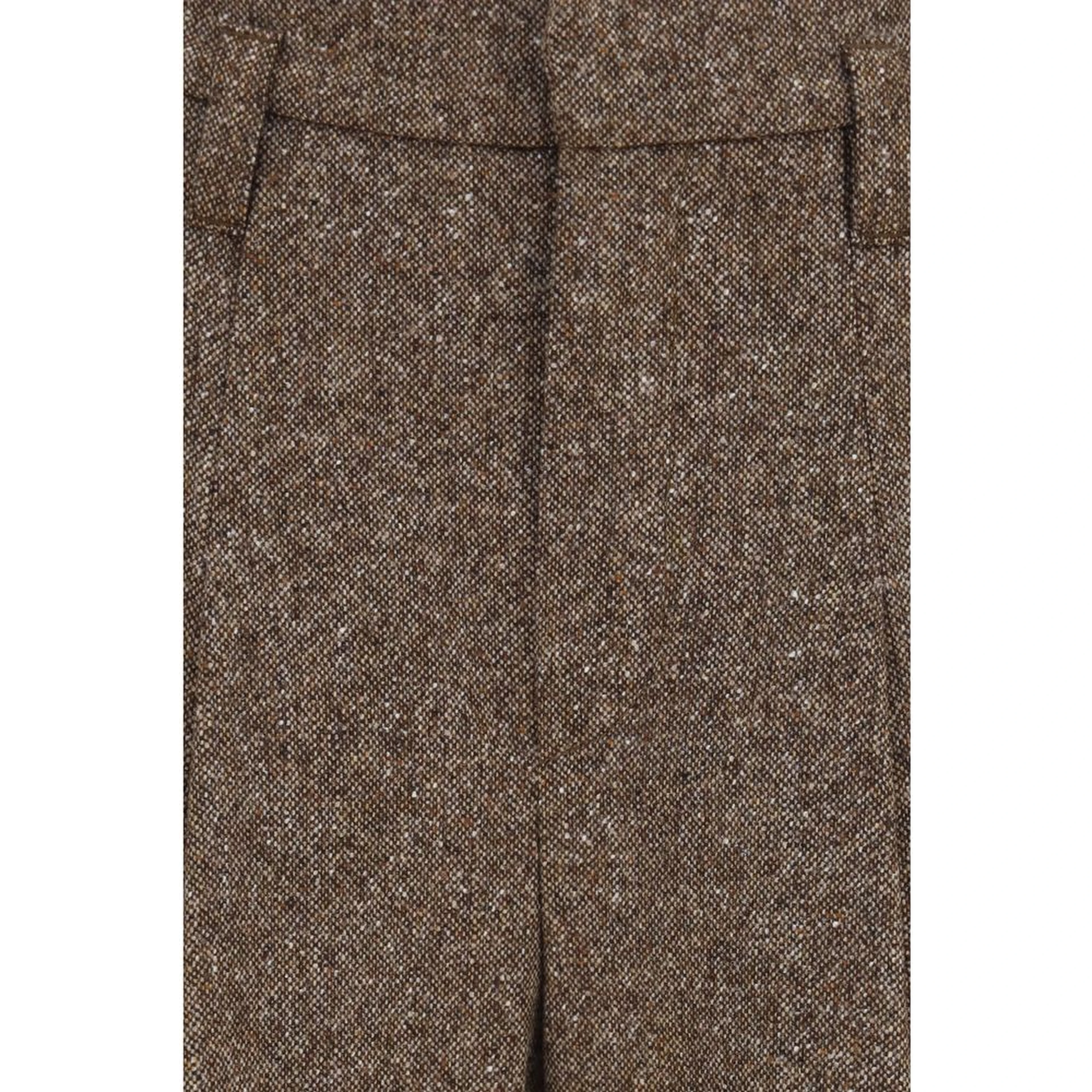 Brown Wool Oves Aries Casual Pants