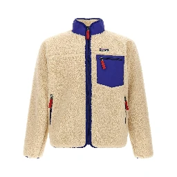 Beige Polyester Full-Length Jacket