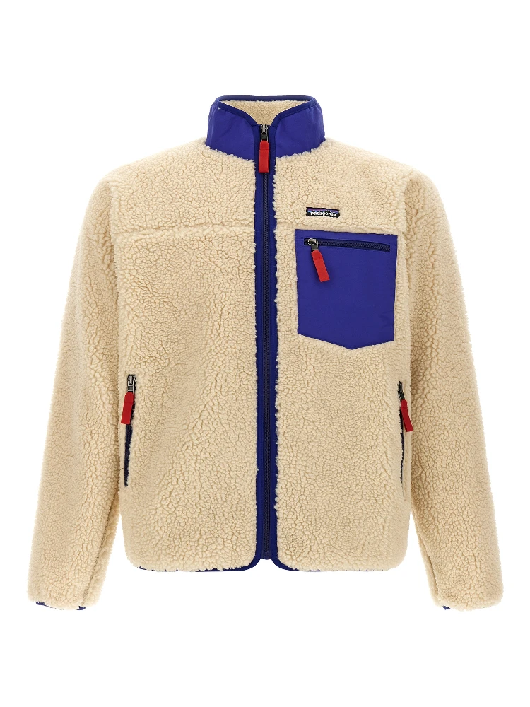 Beige Polyester Full-Length Jacket