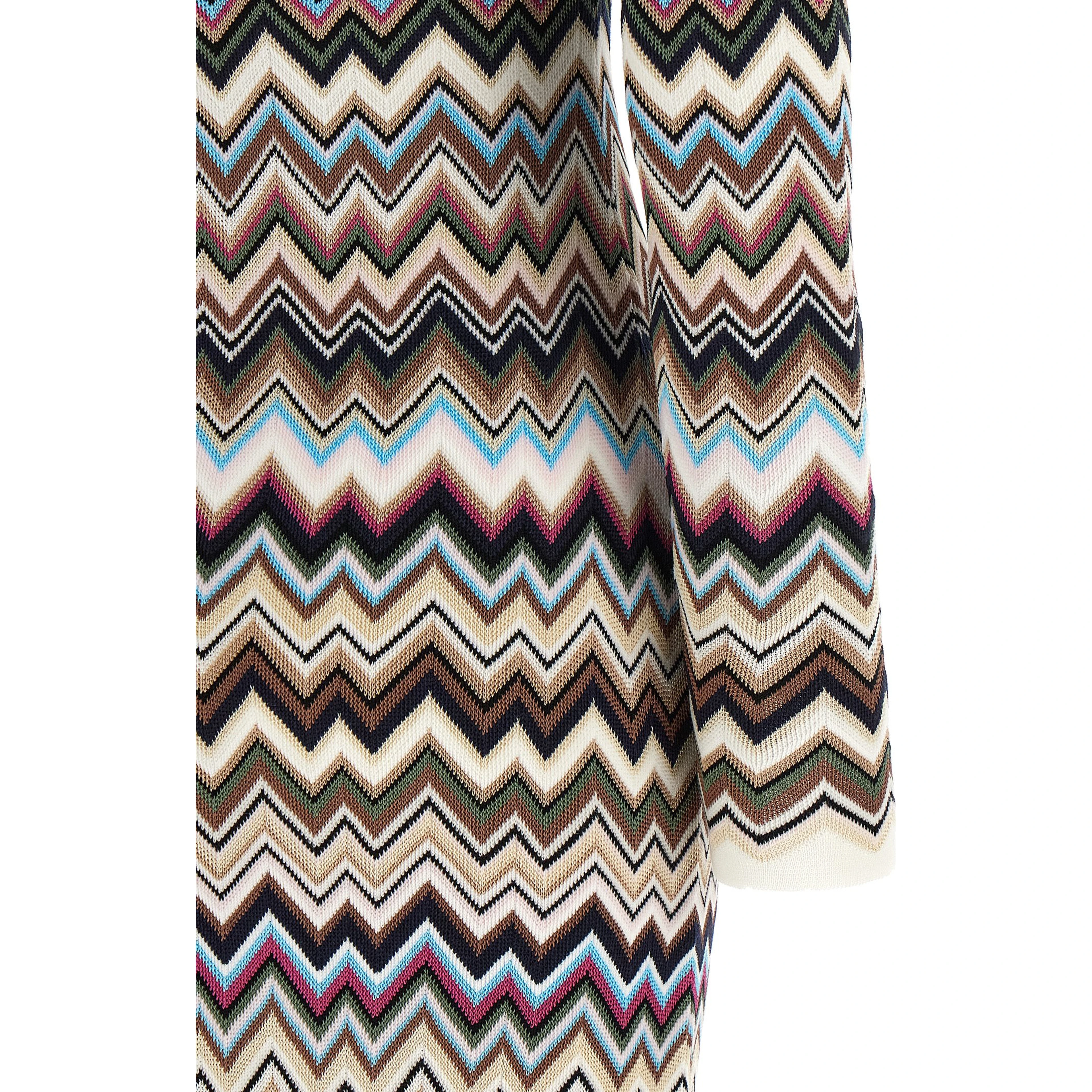 Multicolor Viscose Midi Dress