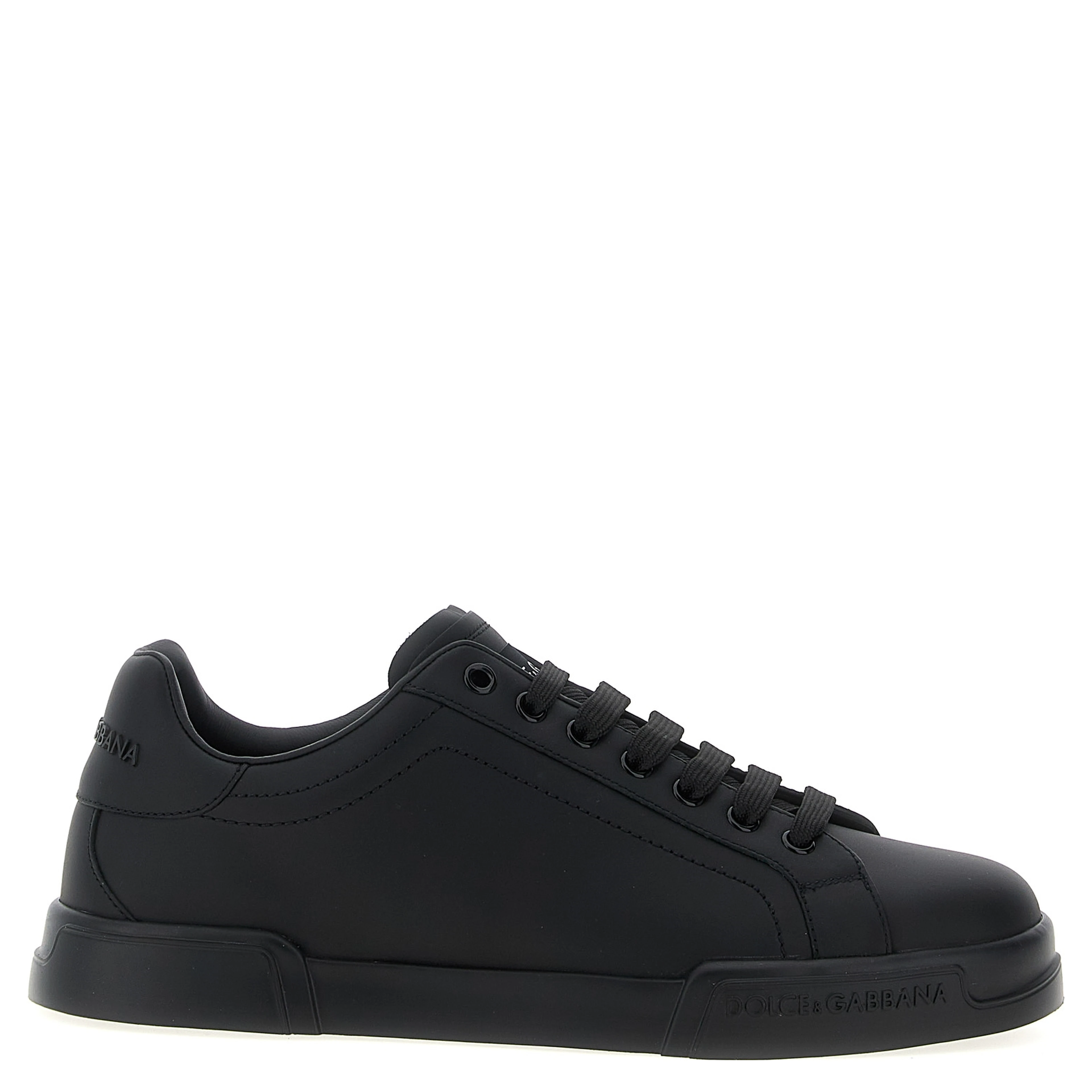 Black Calfskin Low Top Sneakers