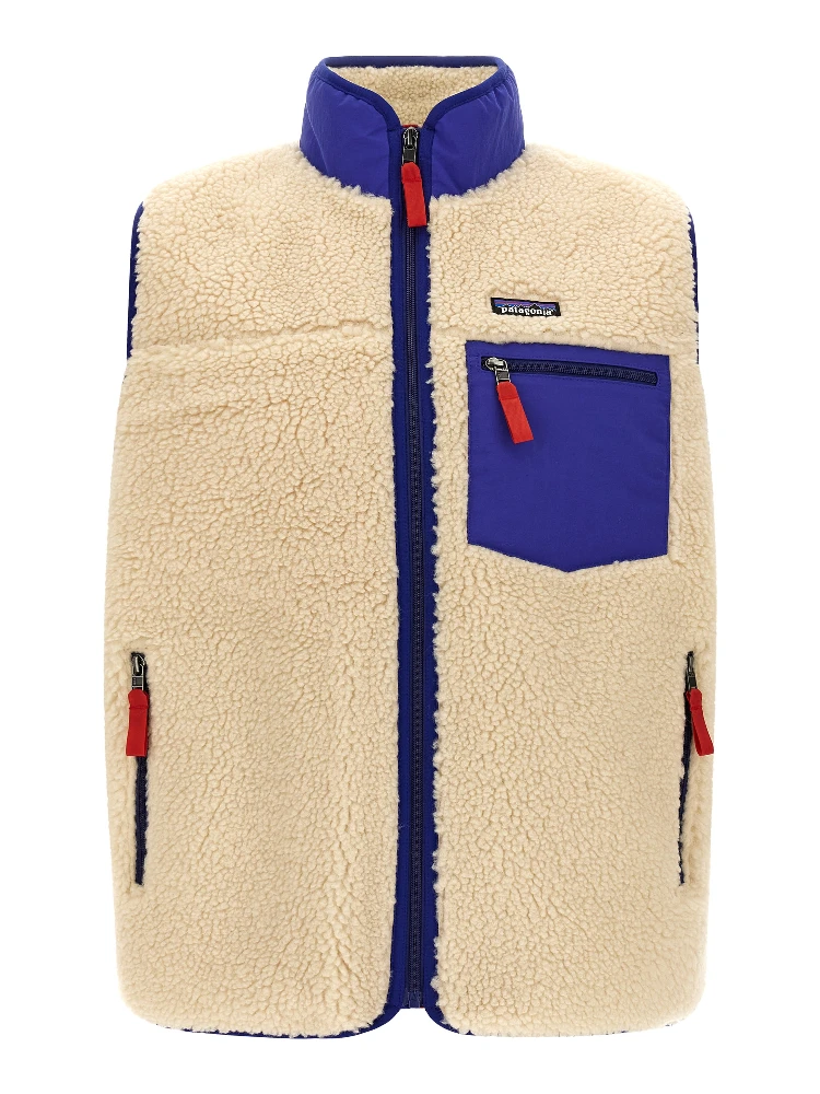 Beige Polyester Sleeveless Jacket