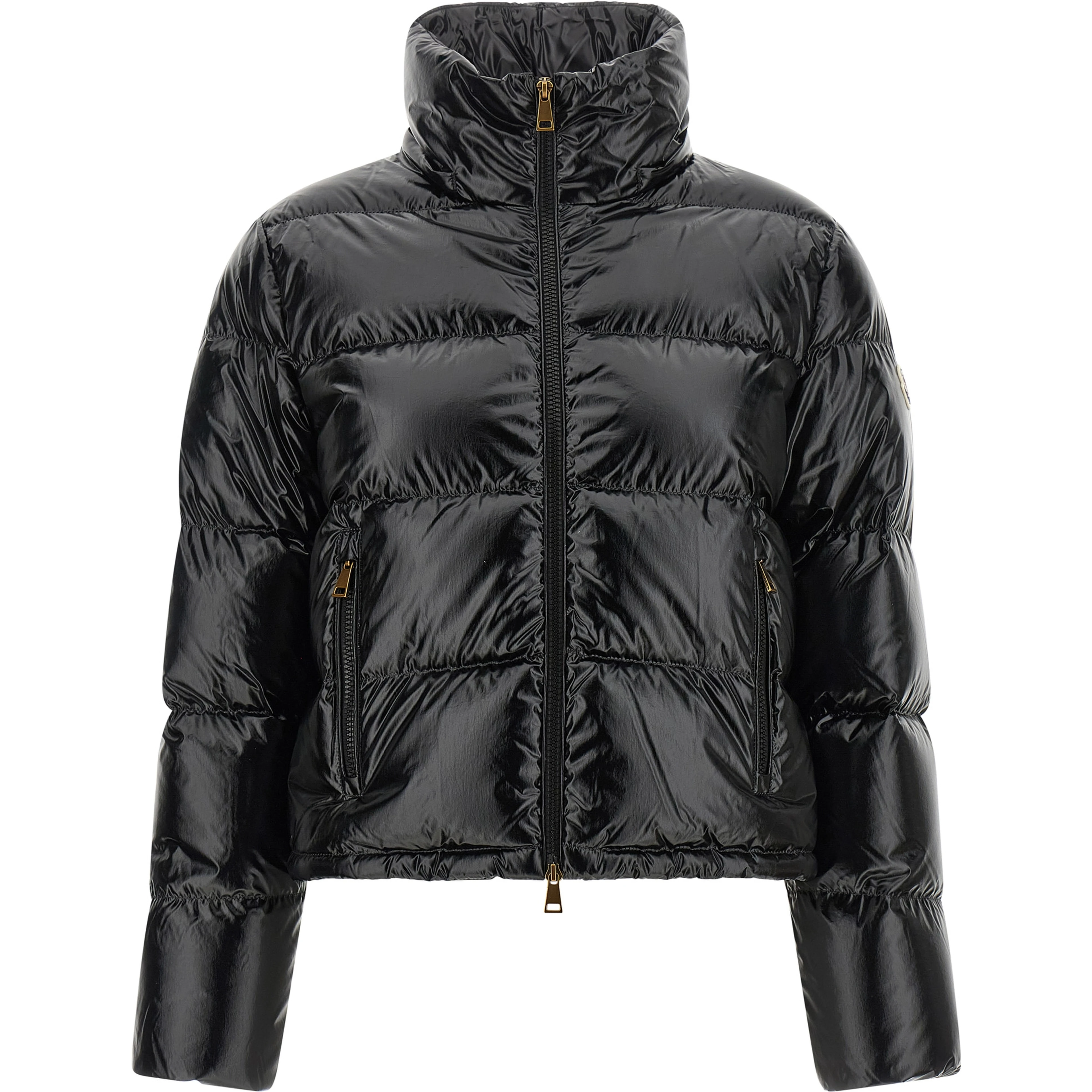 Black Polyamide Full-Length Jacket
