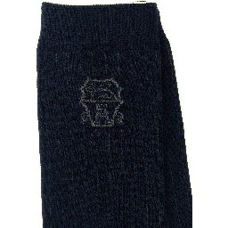 Blue Cotton Socks