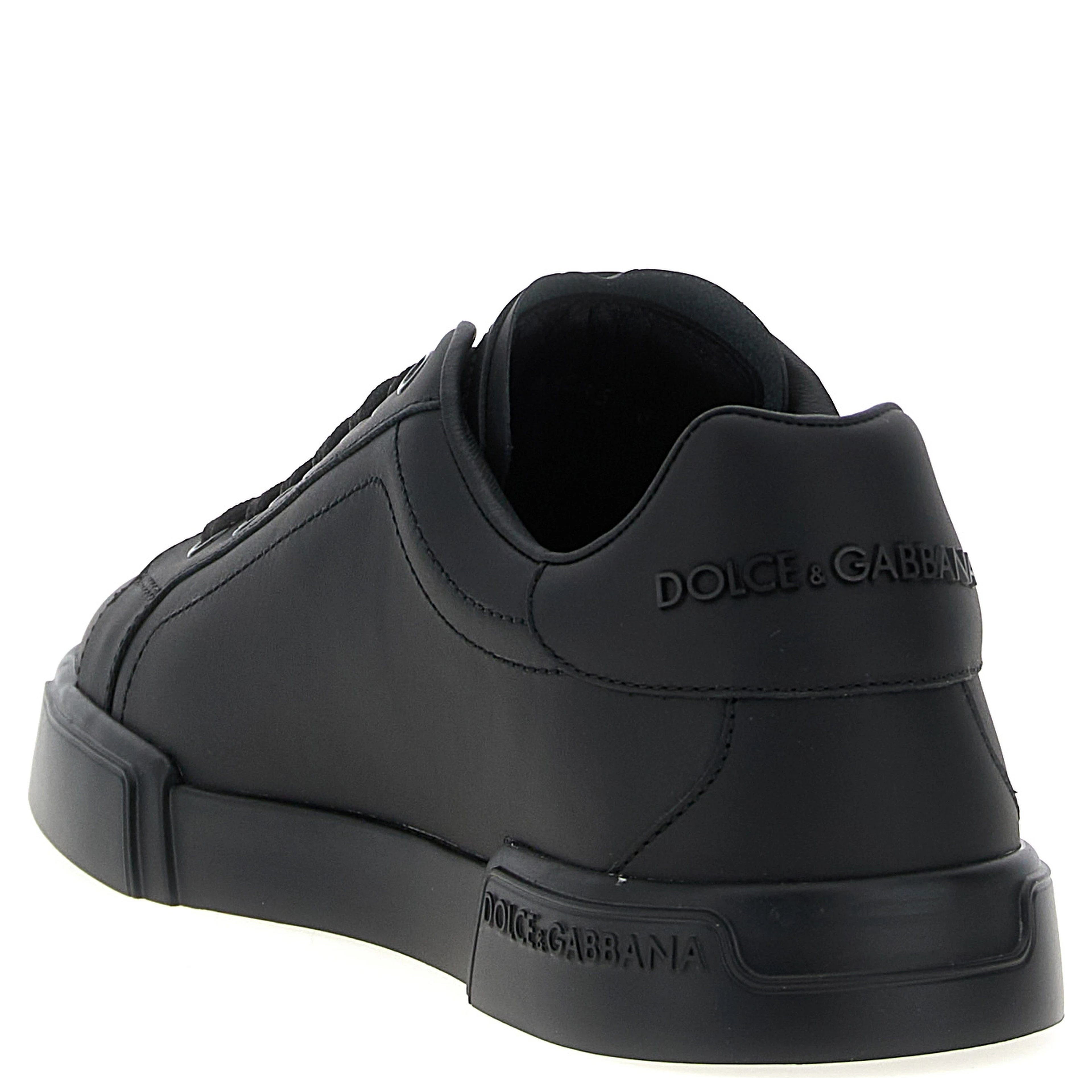 Black Calfskin Low Top Sneakers