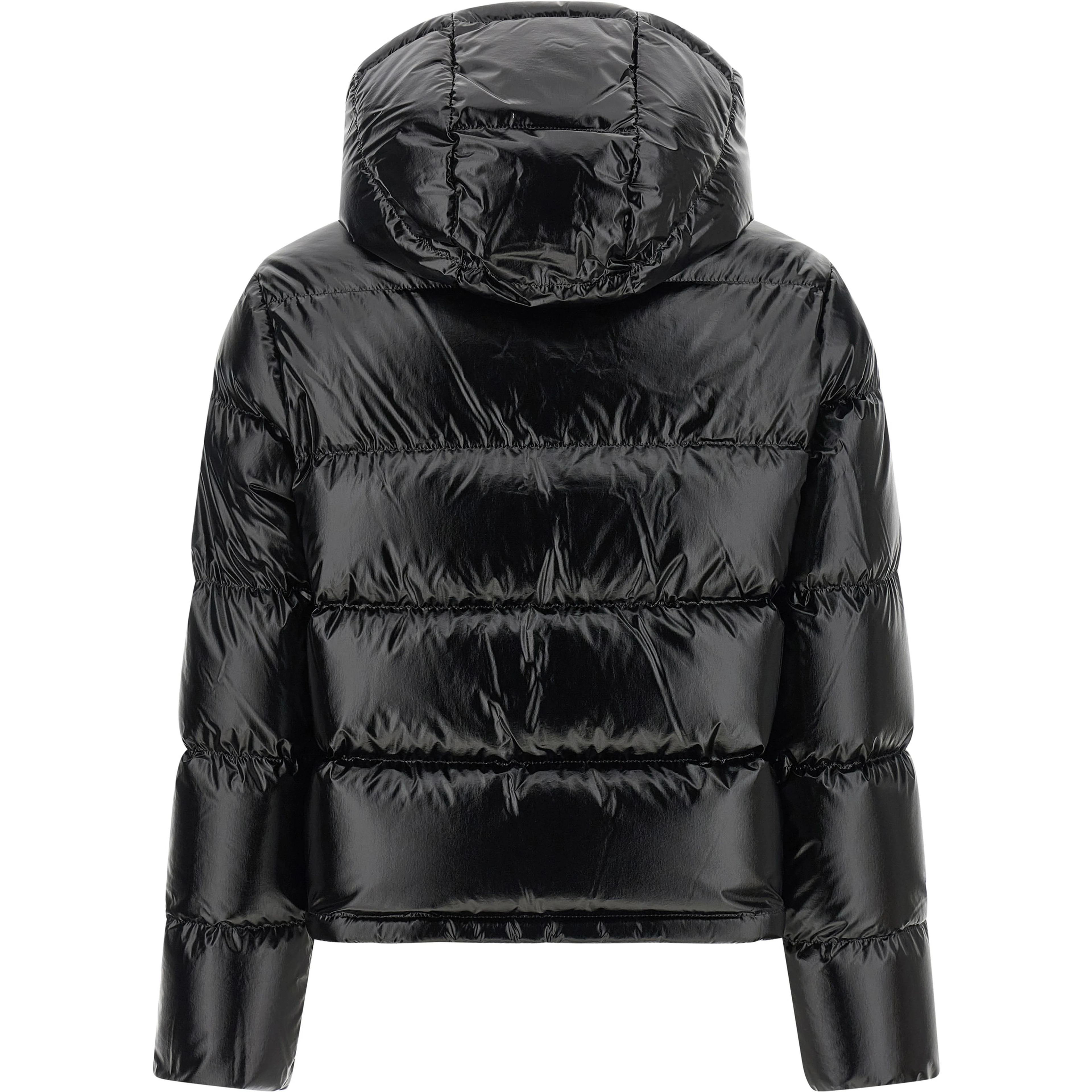 Black Polyamide Full-Length Jacket