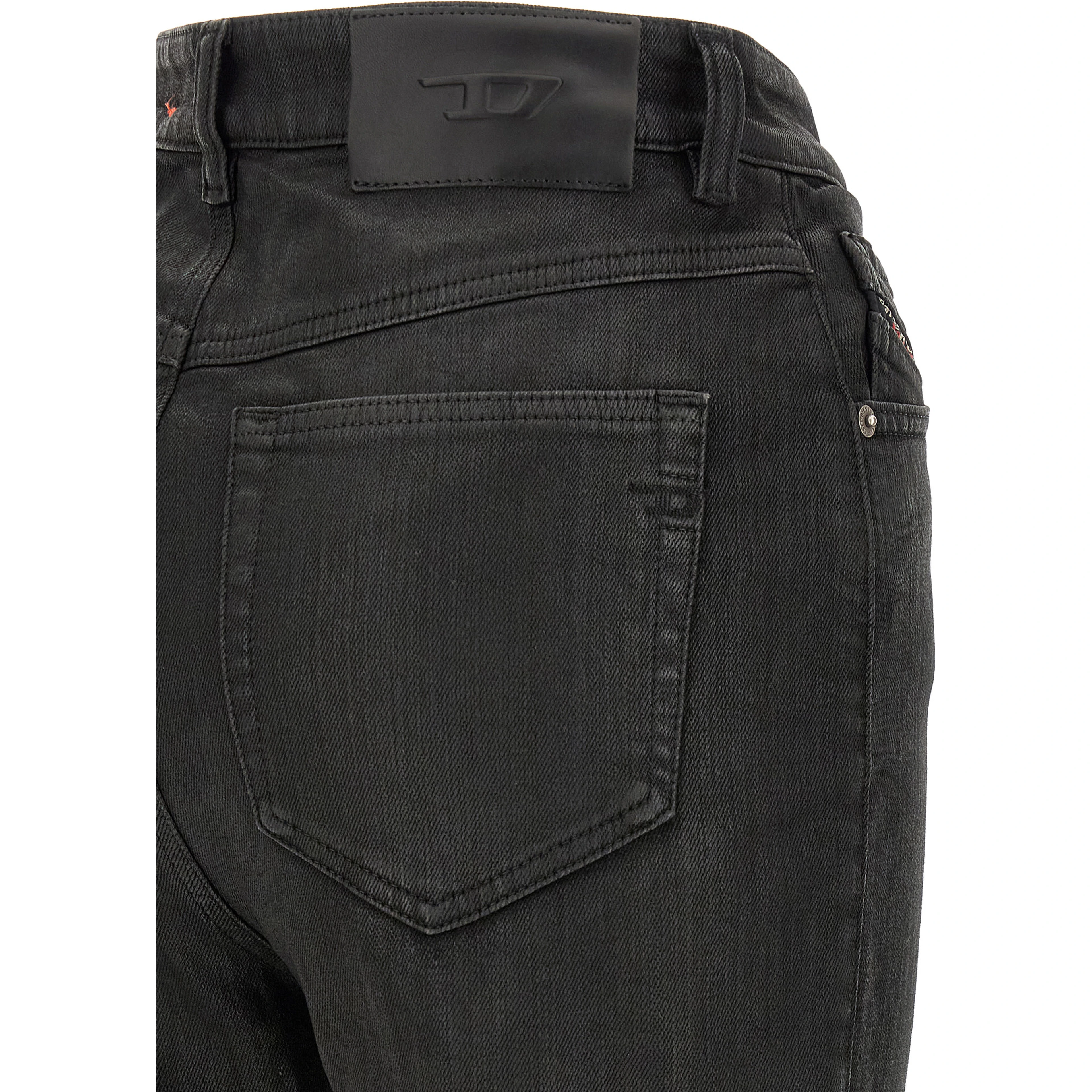 Black Cotton Slim Fit Jeans