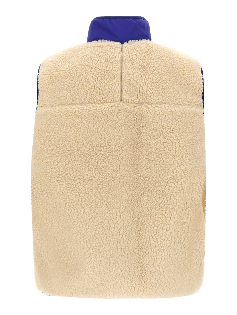 Beige Polyester Sleeveless Jacket