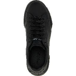 Black Calfskin Low Top Sneakers