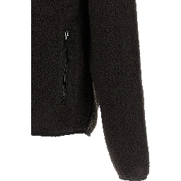 Black Polyester Full-Length Jacket
