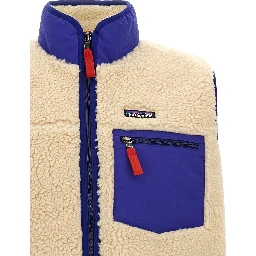 Beige Polyester Sleeveless Jacket