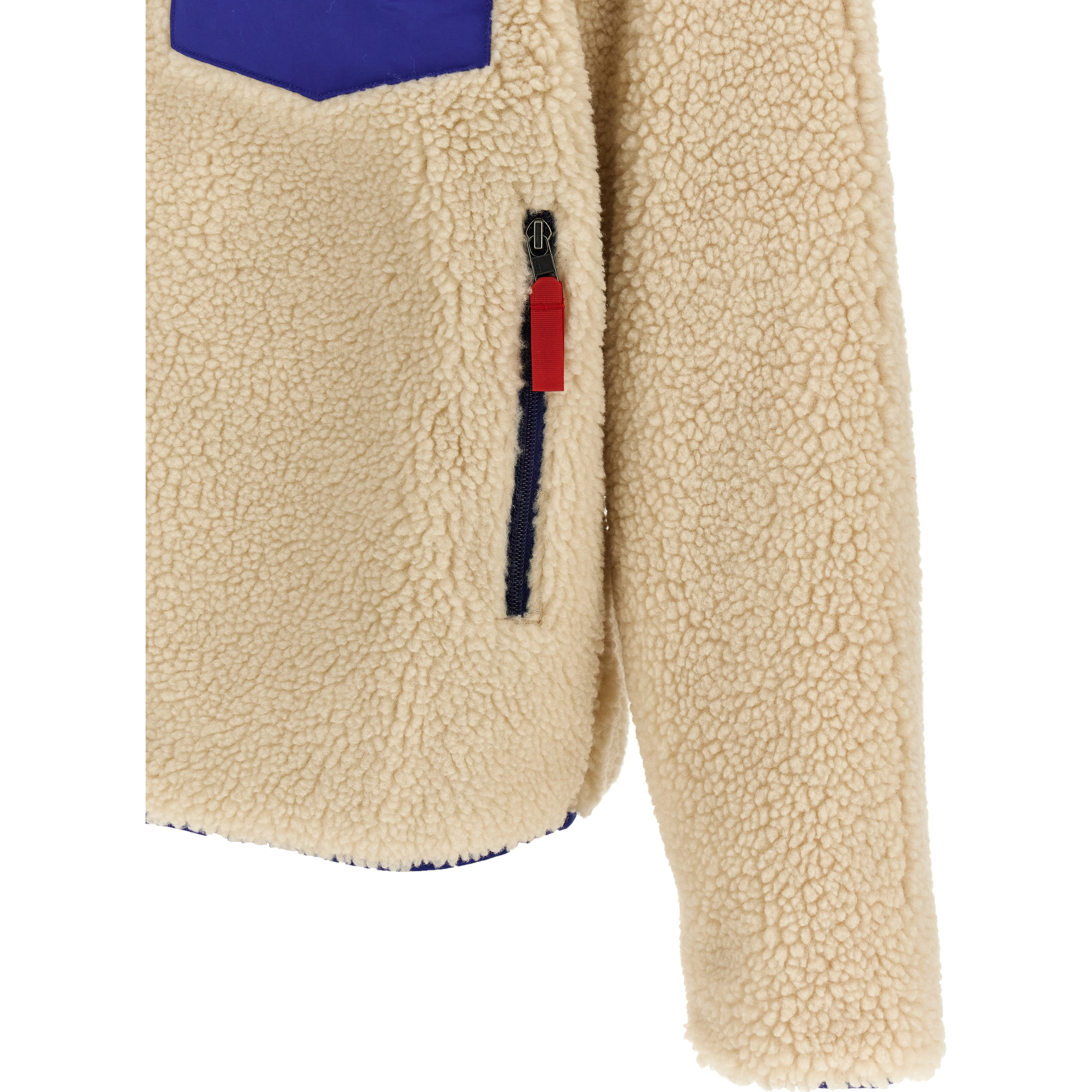 Beige Polyester Full-Length Jacket