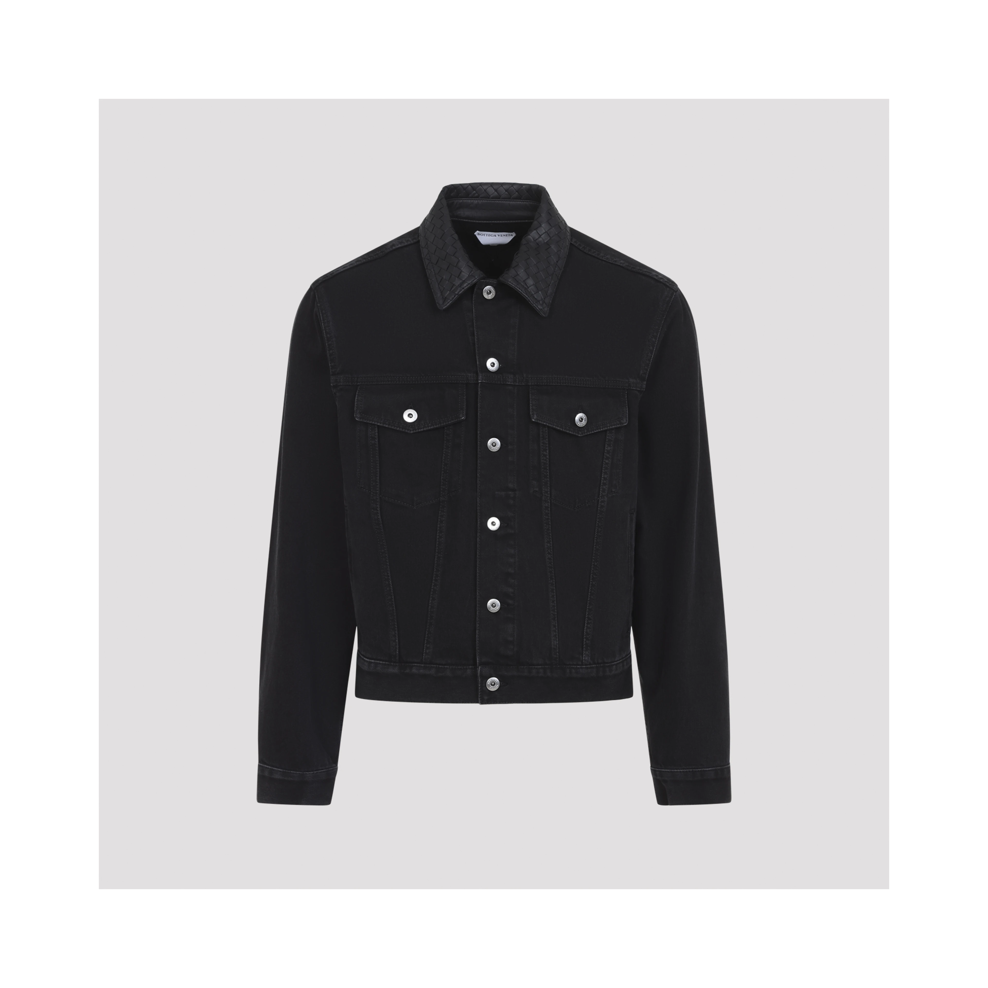 INTRECCIATO COLLAR DENIM JACKET