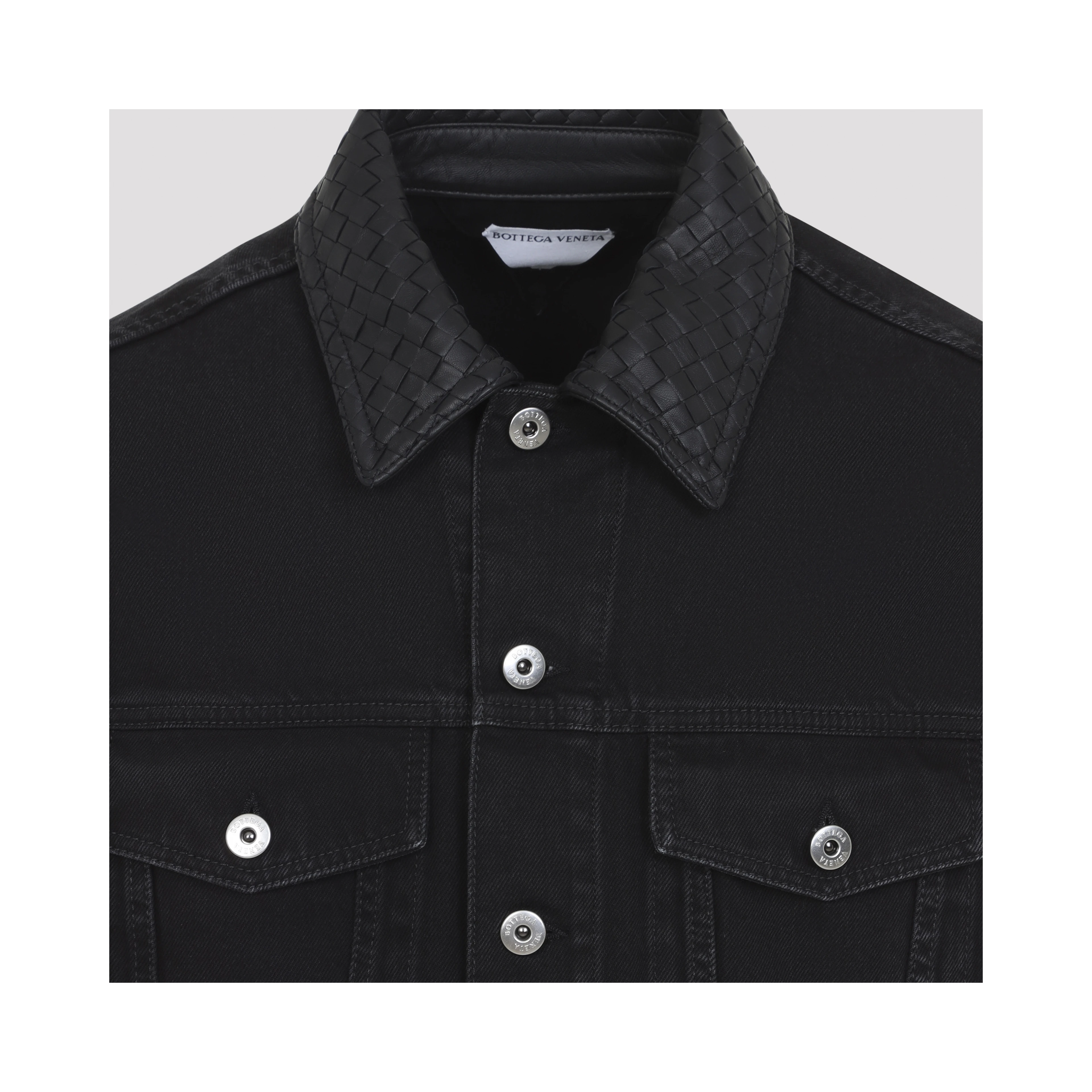 INTRECCIATO COLLAR DENIM JACKET