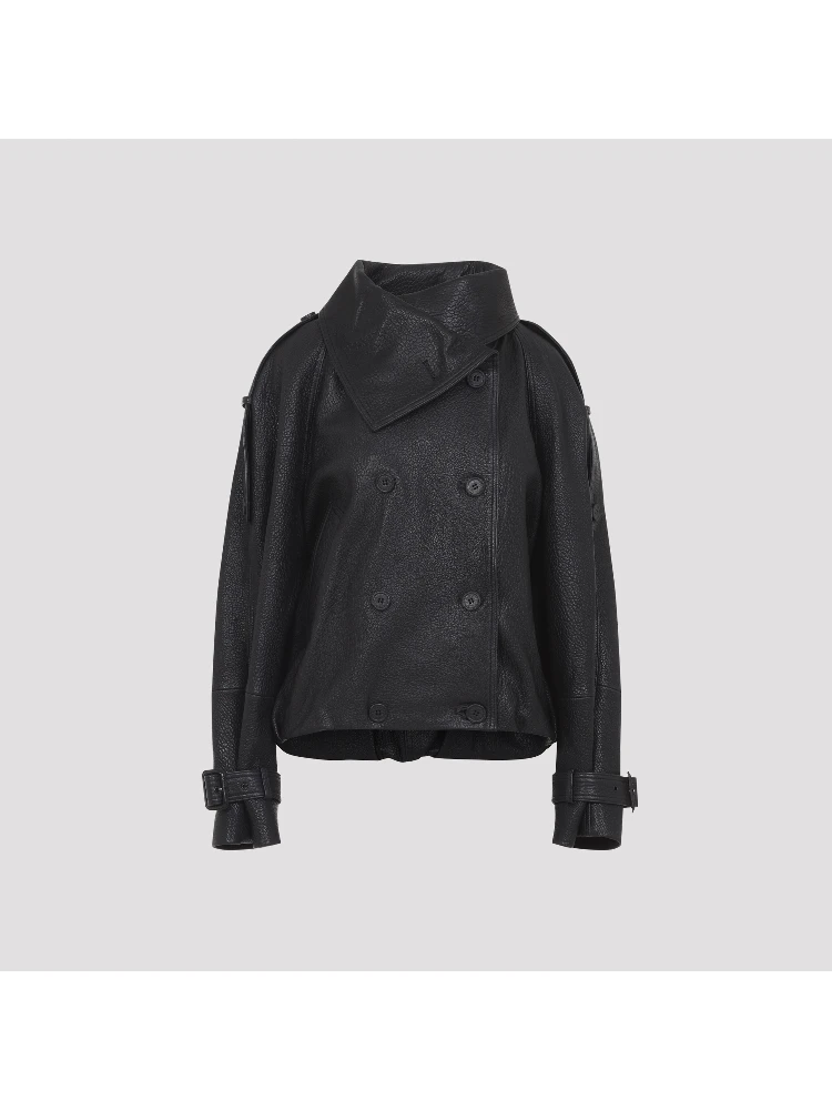 LEATHER BOMBER JACKET
