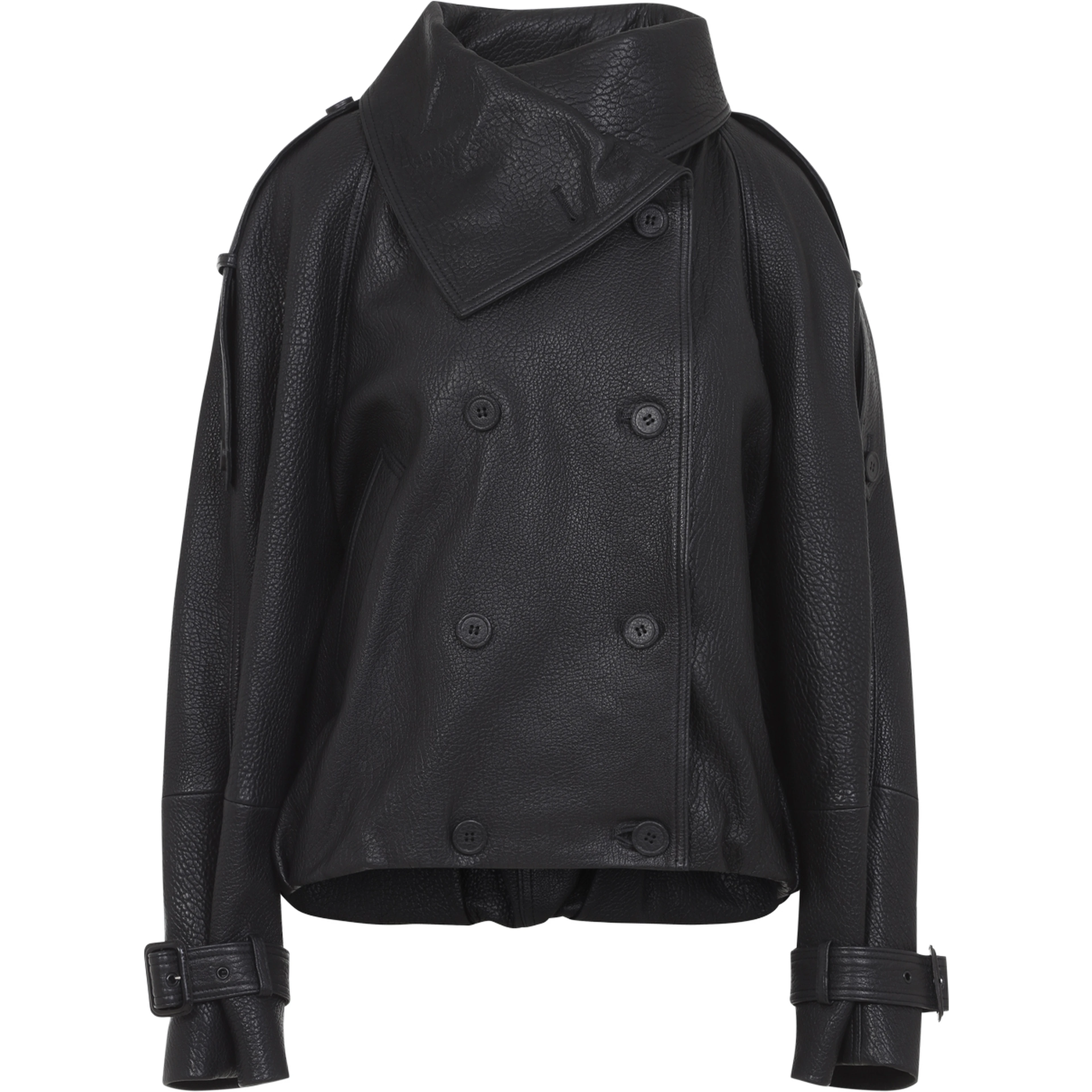 LEATHER BOMBER JACKET