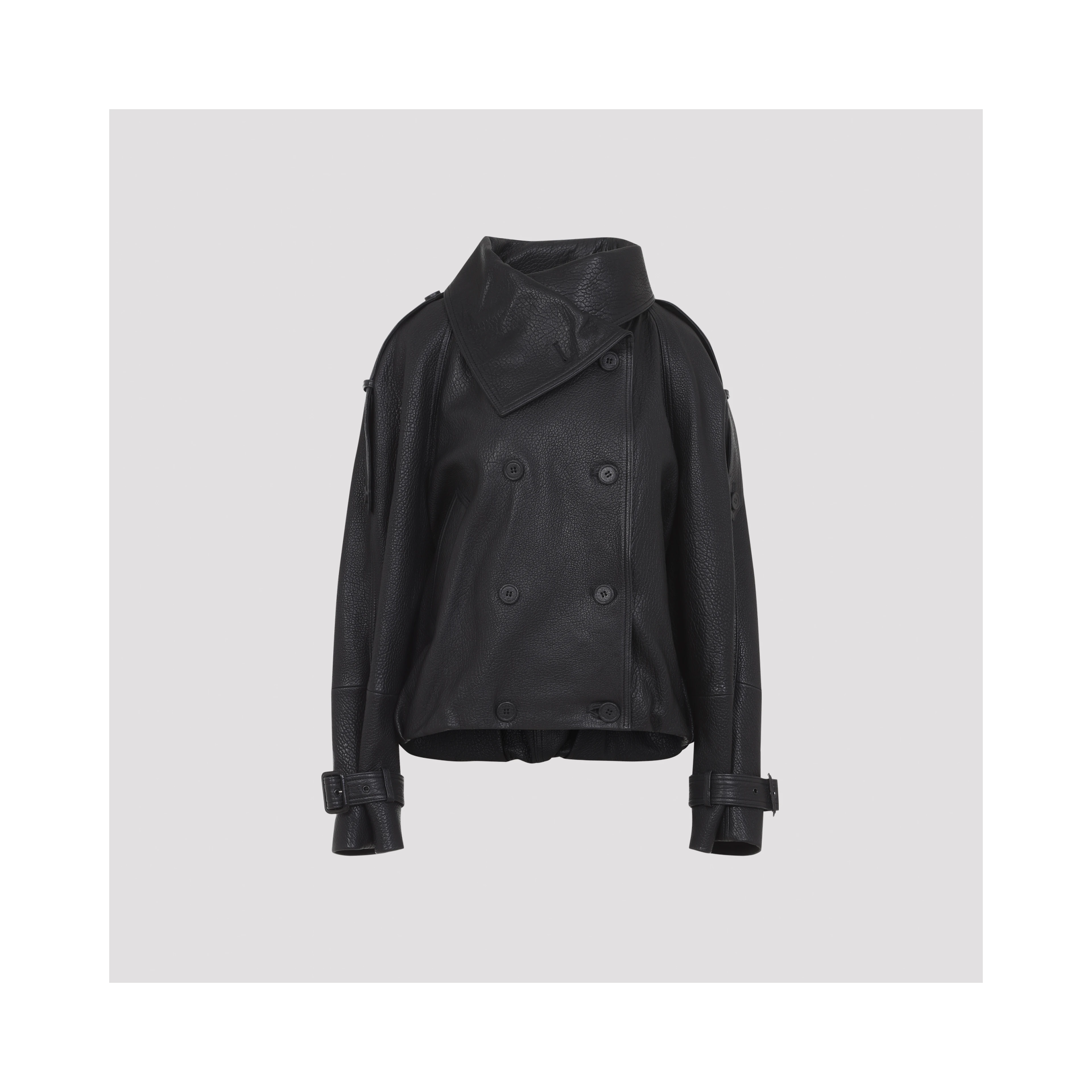 LEATHER BOMBER JACKET
