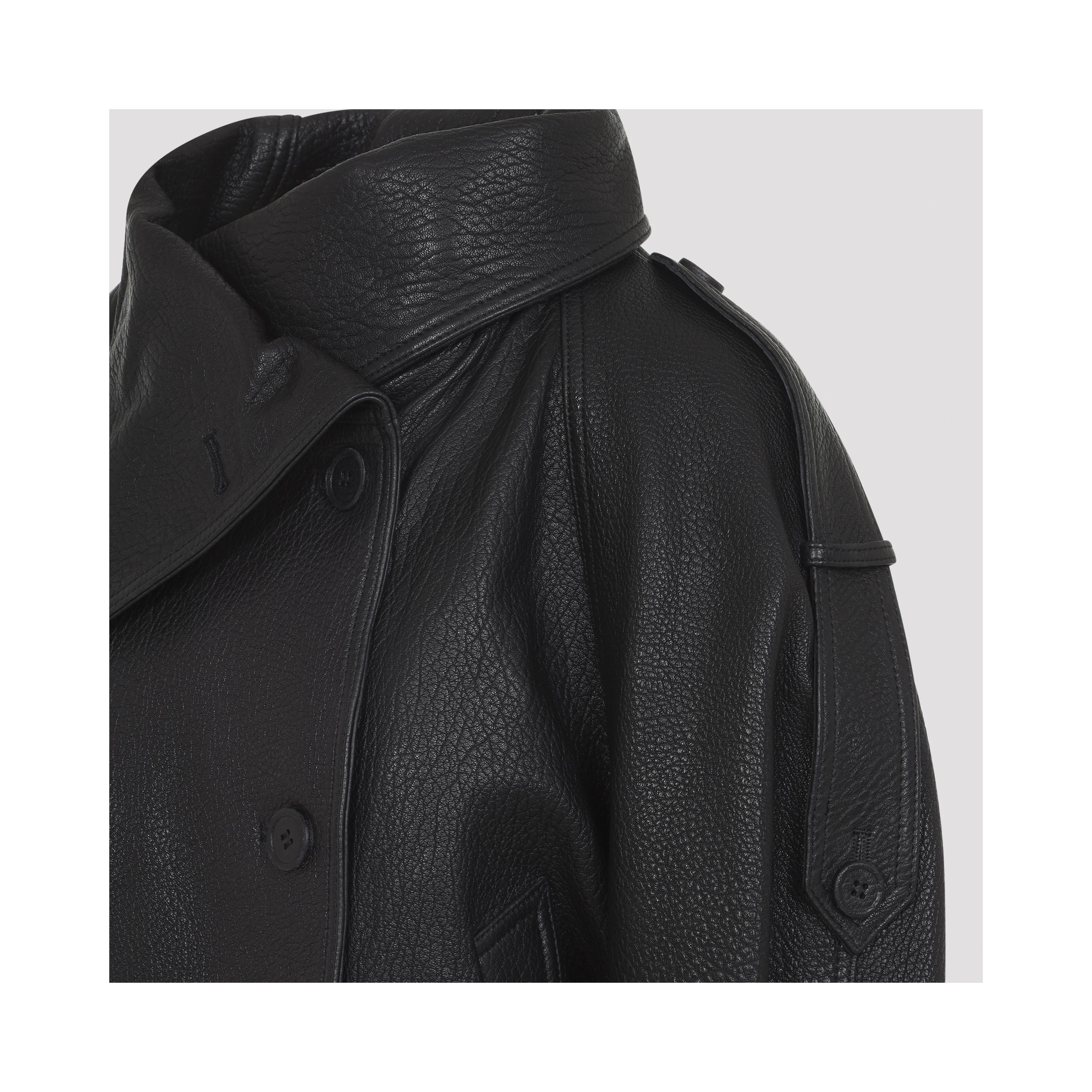 LEATHER BOMBER JACKET
