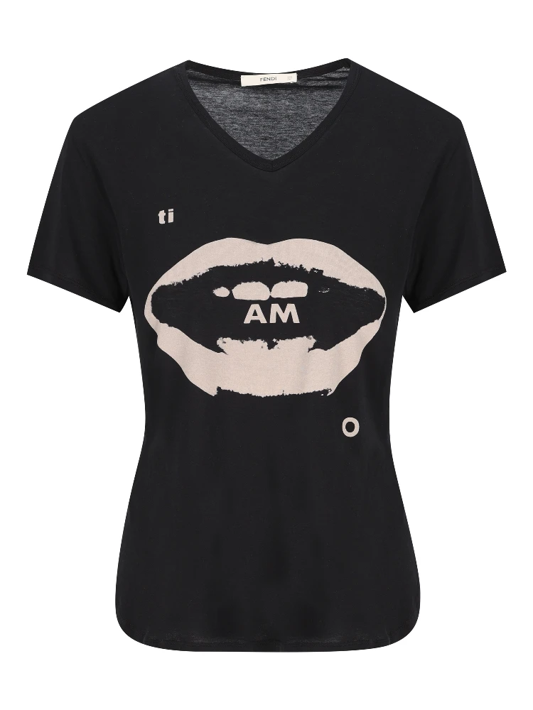 Fendi T-shirts and Polos Black
